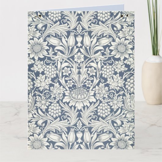 Sonnenblumendesign (von William Morris) Großkarte Karte (Vorderseite)