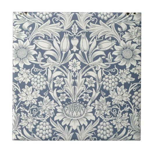 Sonnenblumendesign (von William Morris) Keramik Ti Fliese (Vorderseite)