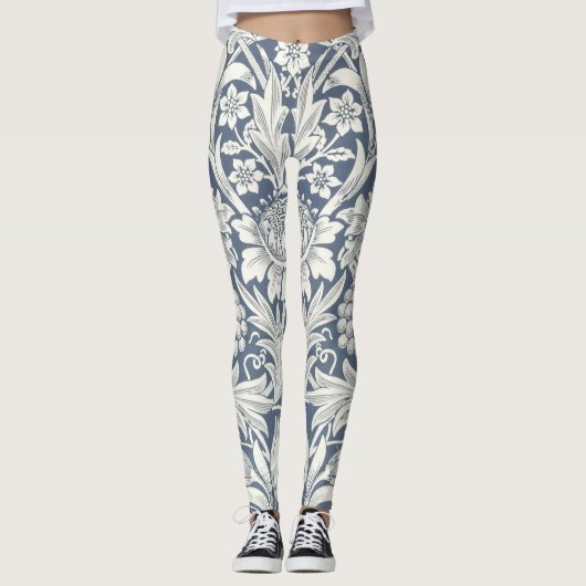 Sonnenblumendesign (von William Morris) Leggings (Vorderseite)