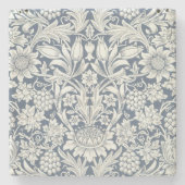 Sonnenblumendesign (von William Morris) Stone Unte Steinuntersetzer (Vorderseite)