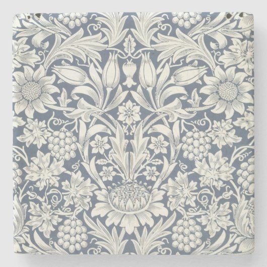 Sonnenblumendesign (von William Morris) Stone Unte Steinuntersetzer (Vorderseite)
