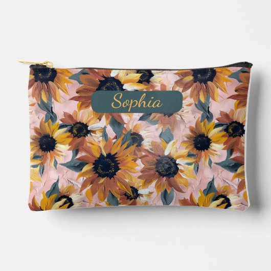 Sonnenblumendesign Zubehörtasche (Vorderseite)