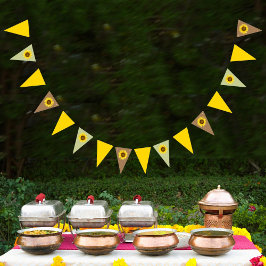 Sonnenblumendreieck im Sommer Party Wimpelkette