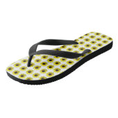 Sonnenblumendruck Badesandalen (Schrägansicht)