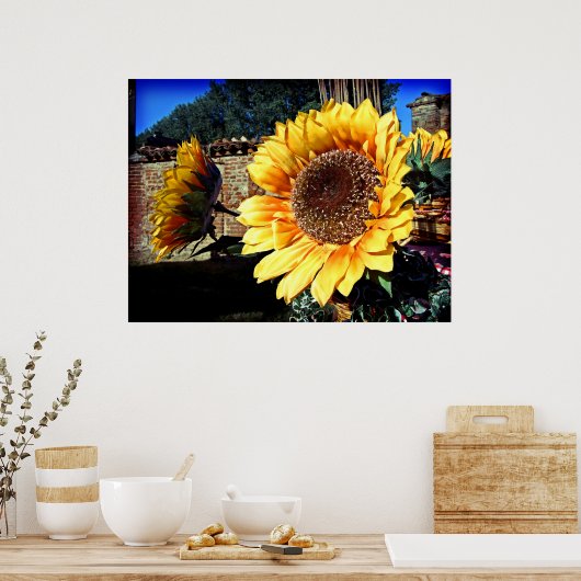 Sonnenblumendruck Poster (Küche)