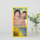 Sonnenblumendrucke Hochzeit Speichern Sie die Datu Save The Date (Stehend Vorderseite)