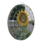 Sonnenblumendruckkunst Dartscheibe (Vorderseite Links)