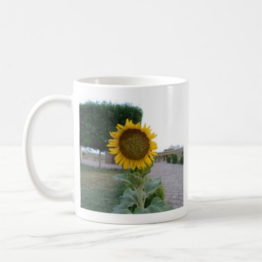 Sonnenblumendruckkunst Kaffeetasse (Links)