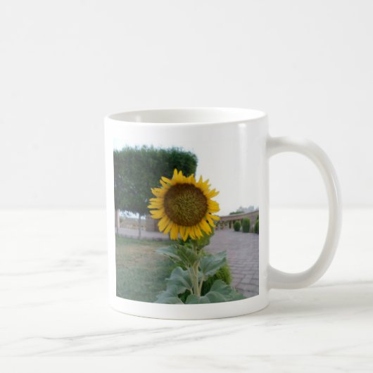Sonnenblumendruckkunst Kaffeetasse (Rechts)