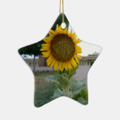 Sonnenblumendruckkunst Keramik Ornament (Rechts)