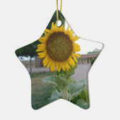 Sonnenblumendruckkunst Keramik Ornament (Links)