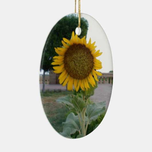 Sonnenblumendruckkunst Keramikornament (Rechts)