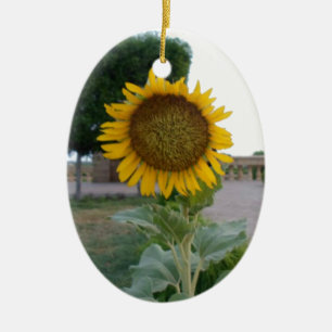 Sonnenblumendruckkunst Keramikornament