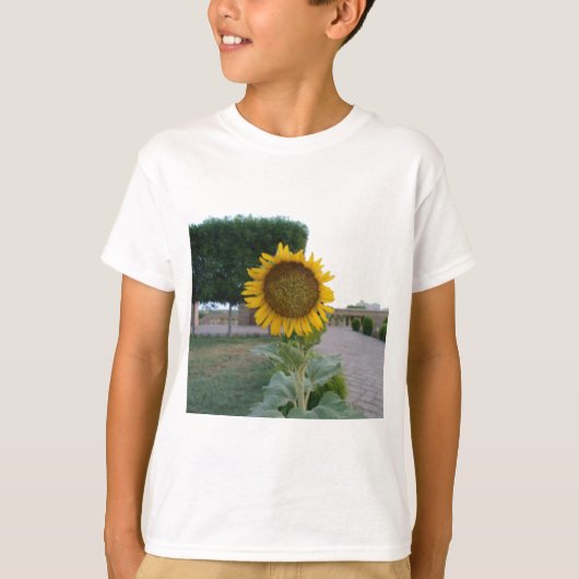 Sonnenblumendruckkunst T-Shirt (Vorderseite)