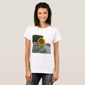 Sonnenblumendruckkunst T-Shirt (Vorne ganz)