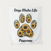 Sonnenblumendruckmaschine Wandteppich (Vorderseite)