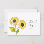 "Sonnenblumenduet" Dankeskarte (Vorderseite)
