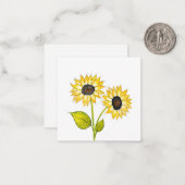 "Sonnenblumenduet" Mitteilungskarte (Vorderseite/Rückseite Beispiel)