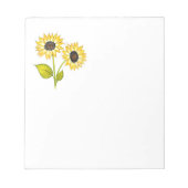 "Sonnenblumenduet" Notizblock (Vorderseite)