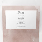 Sonnenblumenduft Rosa in einer Hochzeit Dreifach Gefaltete Einladung (Innen Erste Seite)