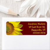 Sonnenblumendunkelrote Rücksendeadresse (Insitu)