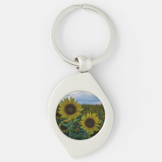 SonnenblumenDuo Nah Schlüsselanhänger (Vorderseite)