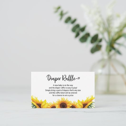 Sonnenblumendusche Begleitkarte (Stehend Vorderseite)