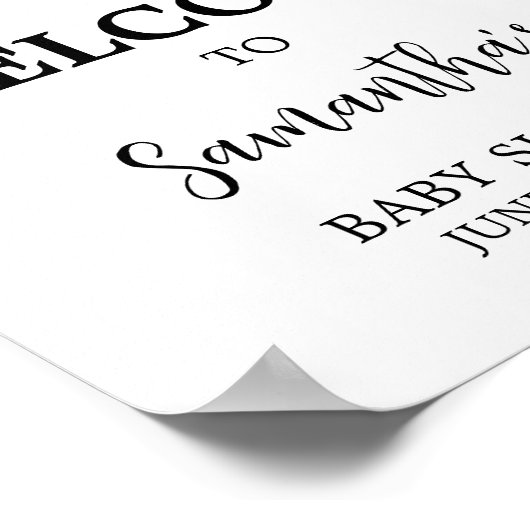 Sonnenblumendusche Begrüßung Poster (Ecke)