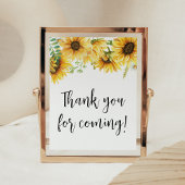 Sonnenblumendusche Danke für Ihr Kommen Poster