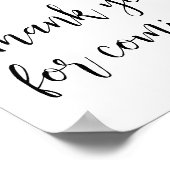 Sonnenblumendusche Danke für Ihr Kommen Poster (Ecke)