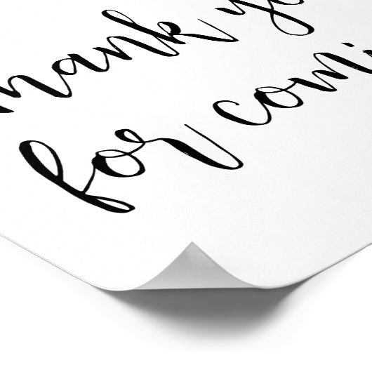 Sonnenblumendusche Danke für Ihr Kommen Poster (Ecke)