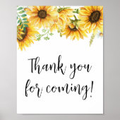 Sonnenblumendusche Danke für Ihr Kommen Poster (Vorne)