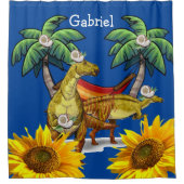 Sonnenblumendusche Duschvorhang (Vorderseite)