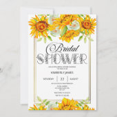 Sonnenblumendusche Einladung (Vorderseite)