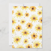 Sonnenblumendusche Einladung (Rückseite)