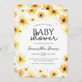 Sonnenblumendusche Einladung (Vorne/Hinten)