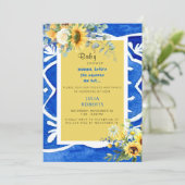 Sonnenblumendusche Einladung (Stehend Vorderseite)