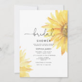 Sonnenblumendusche Einladung (Vorderseite)