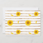 Sonnenblumendusche Einladung (Rückseite)