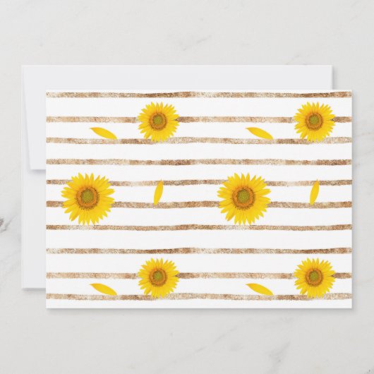 Sonnenblumendusche Einladung (Rückseite)