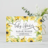 Sonnenblumendusche Einladung (Stehend Vorderseite)