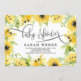 Sonnenblumendusche Einladung