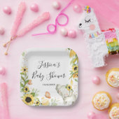 Sonnenblumendusche Elephant Baby Dusche Pappteller (Party)