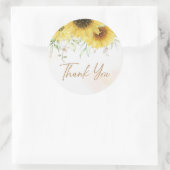 Sonnenblumendusche Geburtstag Vielen Dank Runder Aufkleber (Tasche)