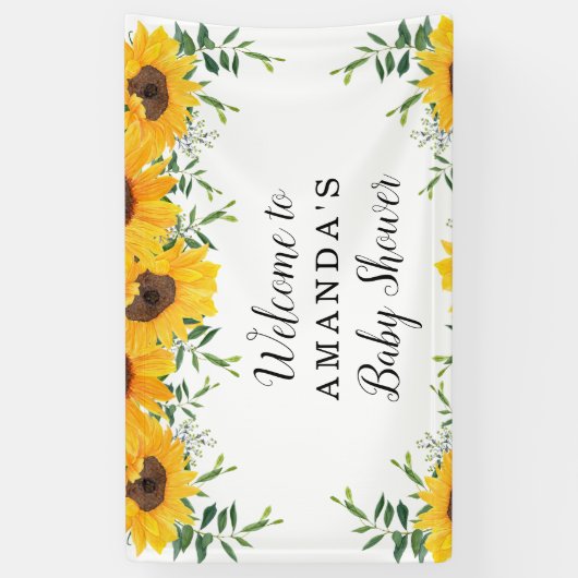 Sonnenblumendusche Hintergrund-Banner Banner (Vertikal)