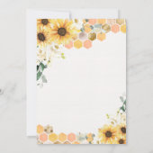 Sonnenblumendusche Kleiner Honig unterwegs Einladung (Rückseite)