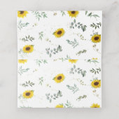 Sonnenblumendusche Name Platzkarte (Innenseite Aufgefaltet)