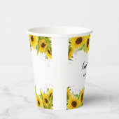 Sonnenblumendusche Pappbecher (Rechts)