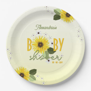 Sonnenblumendusche Pappteller