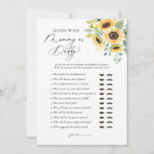 Sonnenblumendusche Ratet, wer Mama oder Papa Einladung (Vorderseite)